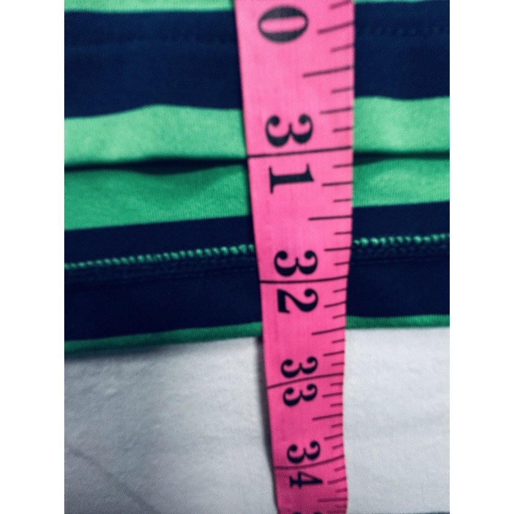 RLX Ralph Lauren Men's Polo Shirt L Green/Blue Striped Short Sleeve Collared - Picture 9 of 9